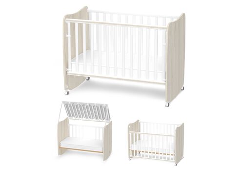 Lorelli Κρεβάτι STARS White+Light oak  60x120