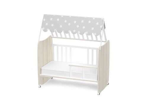 Lorelli Κρεβάτι STARS White+Light oak  60x120