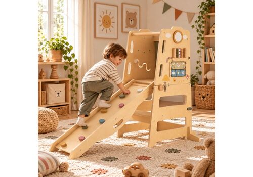 Ξύλινος Πύργος Εκμάθησης Montessori 4 σε 1