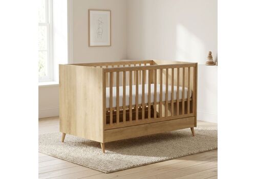 Casababy Elia Oak Βρεφικό Κρεβάτι Μετατρεπόμενο Σε Προεφηβικό