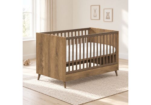 Casababy Elia Walnut Βρεφικό Κρεβάτι Μετατρεπόμενο