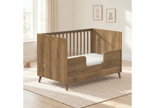 Casababy Elia Walnut Βρεφικό Κρεβάτι Μετατρεπόμενο