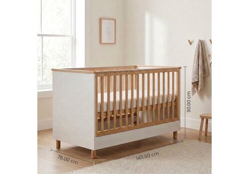 Casababy Lumi White Βρεφικό Κρεβάτι Μετατρεπόμενο Σε Προεφηβικό