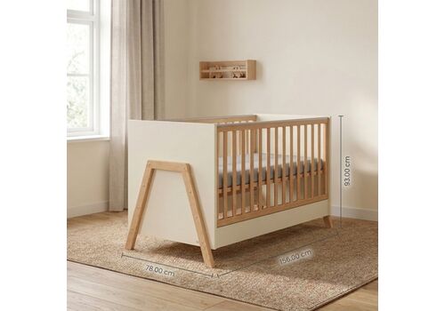 Casababy Oslo Vanilla Βρεφικό Κρεβάτι Μετατρεπόμενο Σε Προεφηβικό