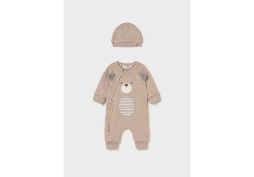 Mayoral Σετ 2 τμχ Φορμάκι με Σκουφάκι Beige 2659-095