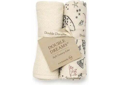 DOUBLE DREAMS Λαβέτες Ώμου Μπεζ 30x30εκ. 2τμχ