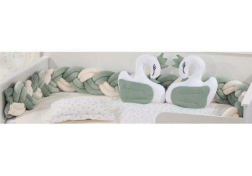 Πάντα Πλεξούδα bebe Velvet 22 Μήκος 220 cm White-Green