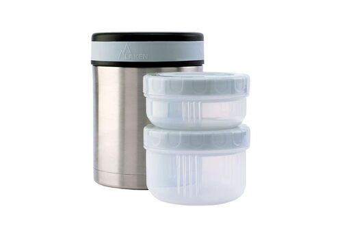 Θερμός Φαγητού με 2 Ταπεράκια 1L Laken