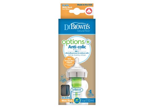 Μπιμπερό Γυάλινο Options+ Με Φαρδύ Λαιμό 150ml DrBrowns