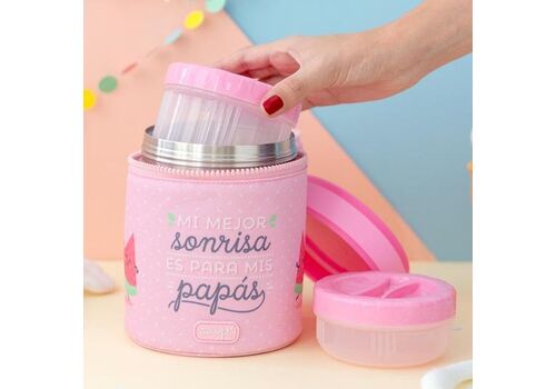 Θερμός Φαγητού με 2 Ταπεράκια Strawberry 1L