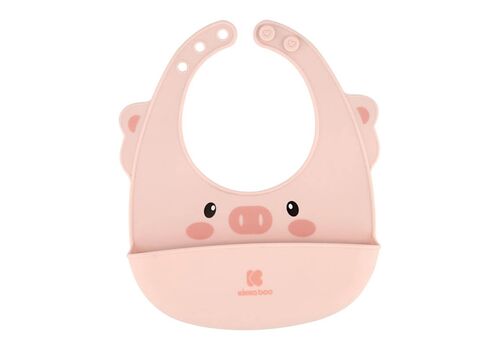 Βρεφική Σαλιάρα Σιλικόνης- Kikkaboo Silicone Bib Pink