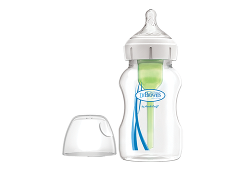 Μπιμπερό Πλαστικό Options+ Με Φαρδύ Λαιμό 330ml DrBrowns