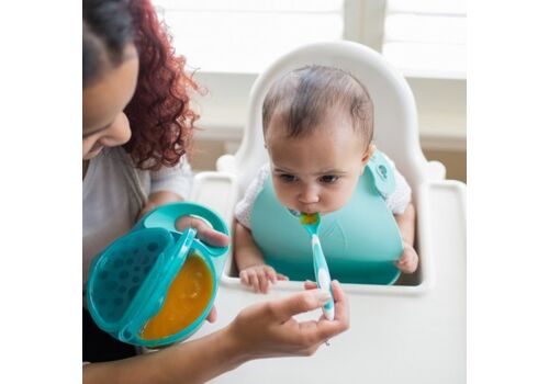 Dr Browns Μπολ Φαγητού με Καπάκι & Κουταλάκι Μαλακό 4m+ 1τμχ