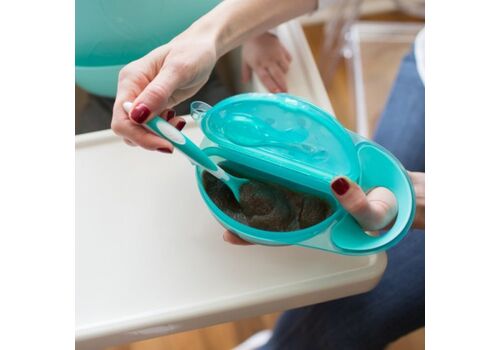 Dr Browns Μπολ Φαγητού με Καπάκι & Κουταλάκι Μαλακό 4m+ 1τμχ