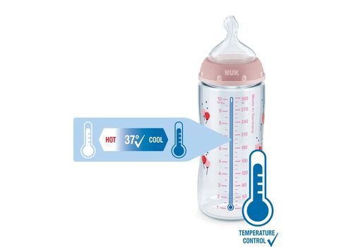 NUK First Choice Plus Μπιμπερό Σιλικόνης (PP) 300ml Ροζ