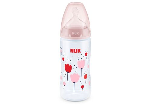 NUK First Choice Plus Μπιμπερό Σιλικόνης (PP) 300ml Ροζ