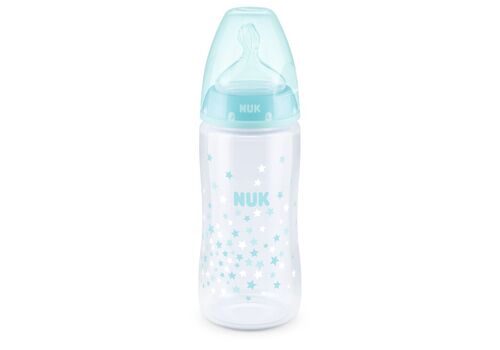 NUK First Choice Plus Μπιμπερό Σιλικόνης (PP) 300ml Blue Stars