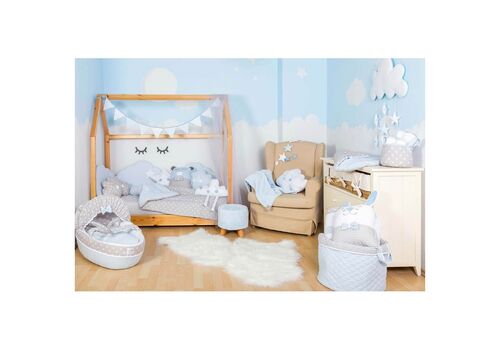 Σετ Προίκας Μωρού για Κούνια Διπλής Όψης 3 τμχ. Cloud Blue  Baby Star