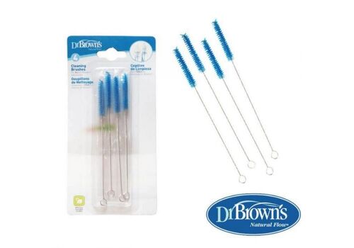 Dr. Brown's Βουρτσάκι Καθαρισμού Αέρα για Μπιμπερό με Φαρδύ Λαιμό 4τμχ