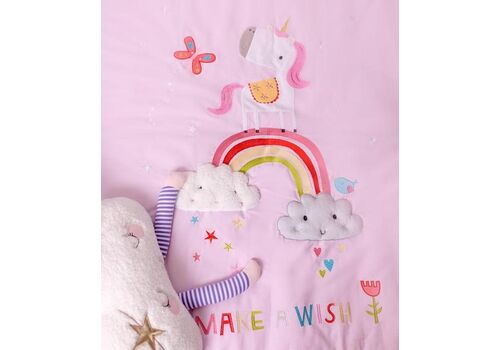 Bizzi Growin Βαμβακερό Πάπλωμα Rainbow & Unicorns