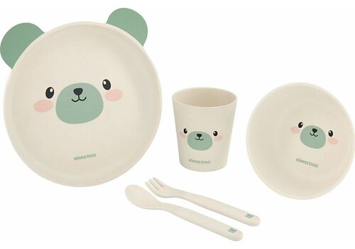 Kikka Boo Bamboo Σετ Φαγητού Bear Mint