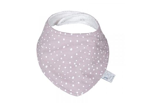 Βρεφική Σαλιάρα-Μπαντάνα Dots Dusty Pink