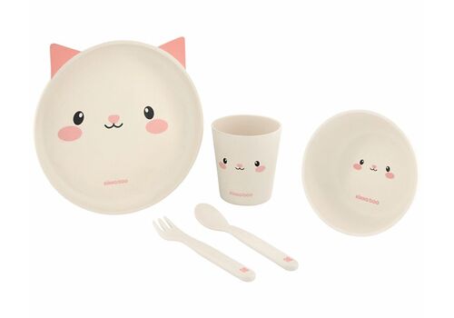 Kikka Boo Bamboo Σετ Φαγητού Pink