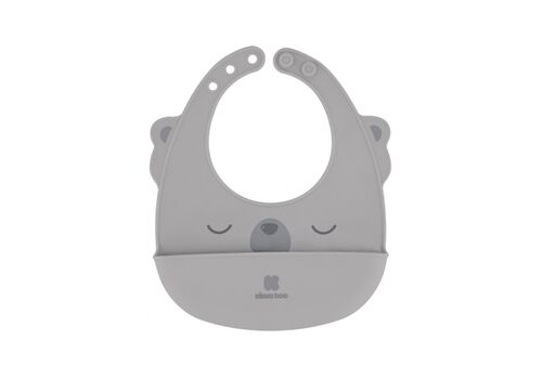 Βρεφική Σαλιάρα Σιλικόνης- Kikkaboo Silicone Bib Grey