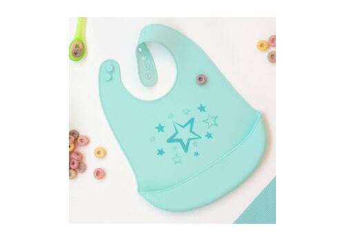 Σαλιάρα Σιλικόνης Σιέλ Αστεράκι