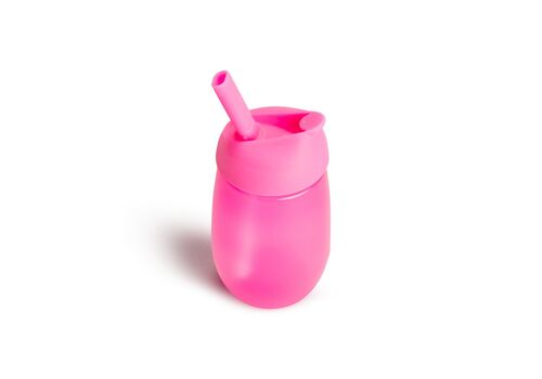 Munchkin Ποτήρι με Καλαμάκι Simple Clean Straw Cup Pink