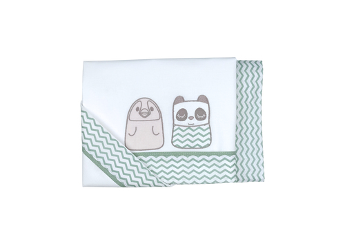 Σεντόνια Κούνιας Tiny Friends Λαδί Baby Star