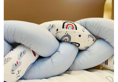 Πλεξούδα Βαμβακερή Rainbow σιελ