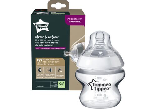 Tommee tippee μπιμπερό Closer to nature αργής ροής 150 ml 0M+