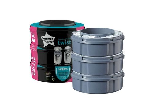 Tommee Tippee Ανταλλακτικές Σακούλες Κάδων για Πάνες Twist and Click 3τμχ