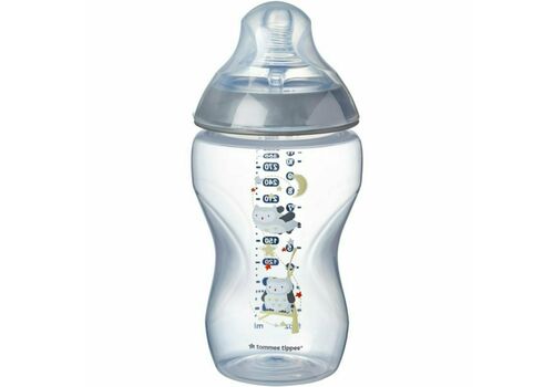 Tommee Tippee Πλαστικό Μπιμπερό Closer to Nature Κατά των Κολικών με Θηλή Σιλικόνης 340ml για 3+ μηνών Ollie the Owl
