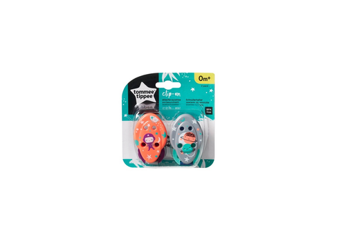 Tommee Tippee Pacifier Clip 0m+ Elephant and Tiger 2pcs Tommee Tippee Pacifier Clip 0m+ Elephant and Tiger 2pcs