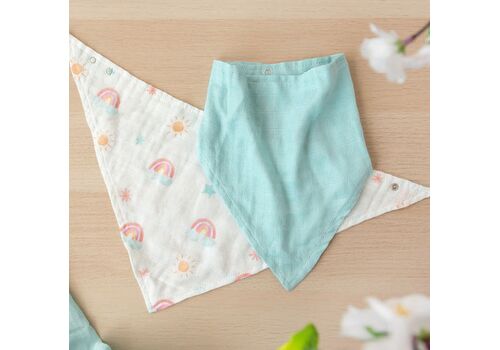 Σαλιάρα Μπαντάνα Rainbow-Mint Kiokids