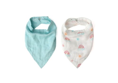 Σαλιάρα Μπαντάνα Rainbow-Mint Kiokids