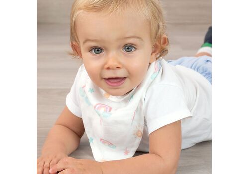 Σαλιάρα Μπαντάνα Rainbow-Mint Kiokids