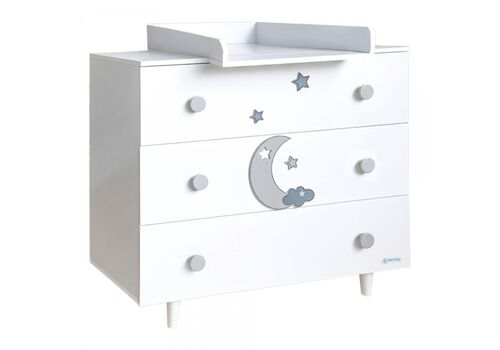 Συρταριέρα-Aλλαξιέρα Azure White 450-12 Bebe Stars