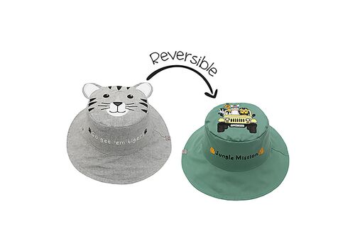 ΚΑΠΕΛΟ ΔΙΠΛΗΣ ΟΨΗΣ UPF 50+ TIGER/SAFARI TRUCK (COTTON)