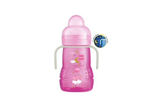 MAM ποτηράκι Trainer+ Night 220ml Ροζ