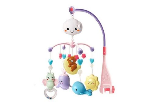 Μουσικό περιστρεφόμενο με προτζέκτορα – Kikka Boo Bear on moon Pink