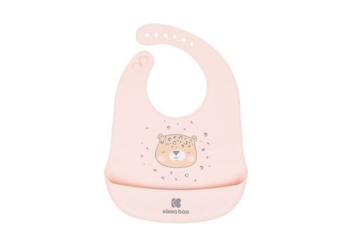 Βρεφική Σαλιάρα Σιλικόνης- Kikkaboo Silicone Bib SAVANNA PINK