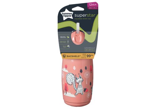 Tommee Tippee Παιδικό Ποτηράκι από Πλαστικό Ροζ 266ml για 12m+