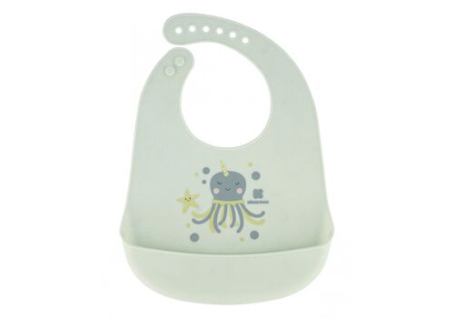 Βρεφική Σαλιάρα Σιλικόνης- Kikkaboo Silicone Bib Sea World Octopus Mint