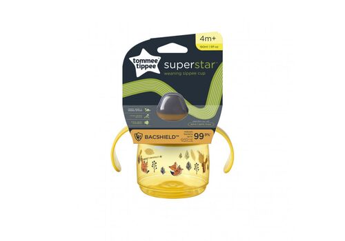 Tommee Tippee Weaning Sippee Cup Κύπελλο με λαβές και στόμιο 190ml 4m+ Yellow