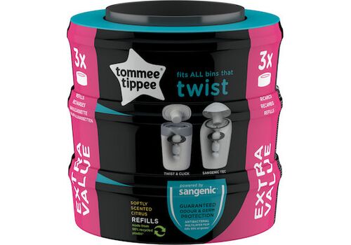 Tommee Tippee Ανταλλακτικές Σακούλες Κάδων για Πάνες Twist and Click 3τμχ