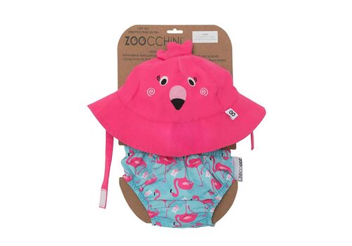 ΣΕΤ ΜΑΓΙΟ ΚΑΙ ΚΑΠΕΛΟ UPF50+ ΦΛΑΜΙΝΓΚΟ zoocchini