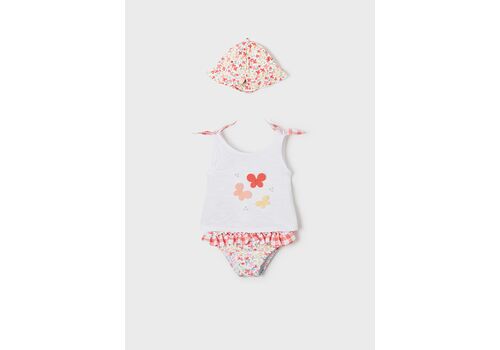 Σετ 3τμχ μαγιο, μπλούζα και καπέλο Mayoral κορίτσι 1620-048